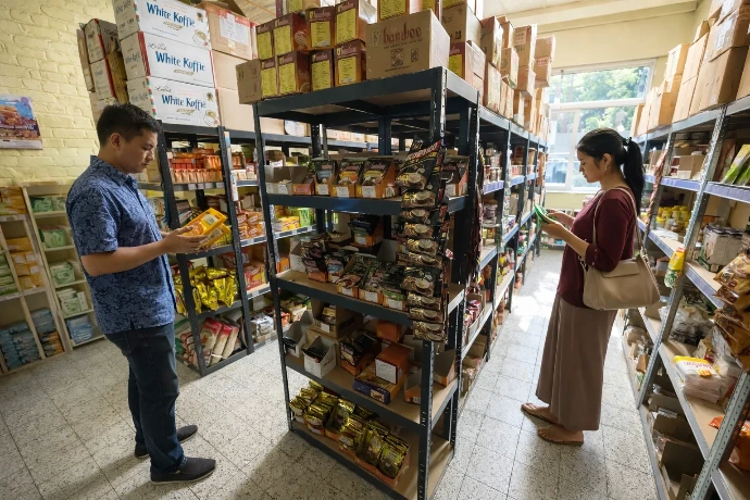 Food shopping area of Tokomanis