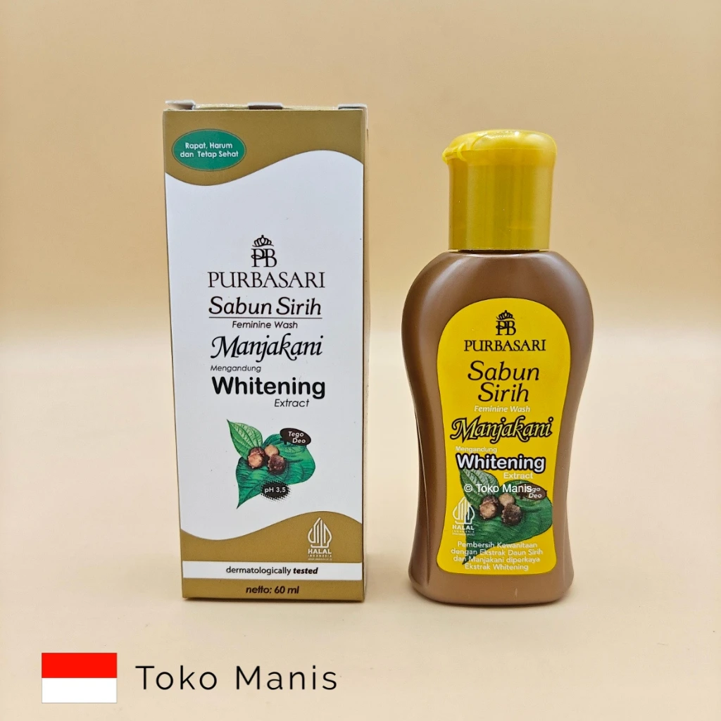 PURBASARI Sabun Sirih Manjakani With Extract Whitening - Feminine Wash (60 ml)