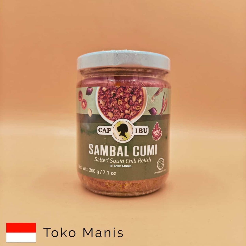 [TM01049] CAP IBU Sambal Cumi Extra Hot (200 g)