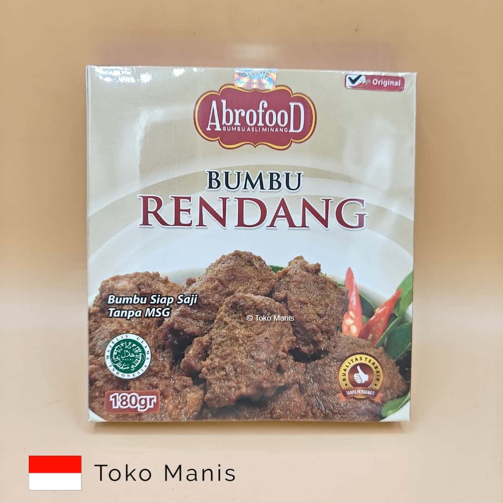 [TM01526] ABROFOOD Bumbu Rendang Asli Minang (180 g)