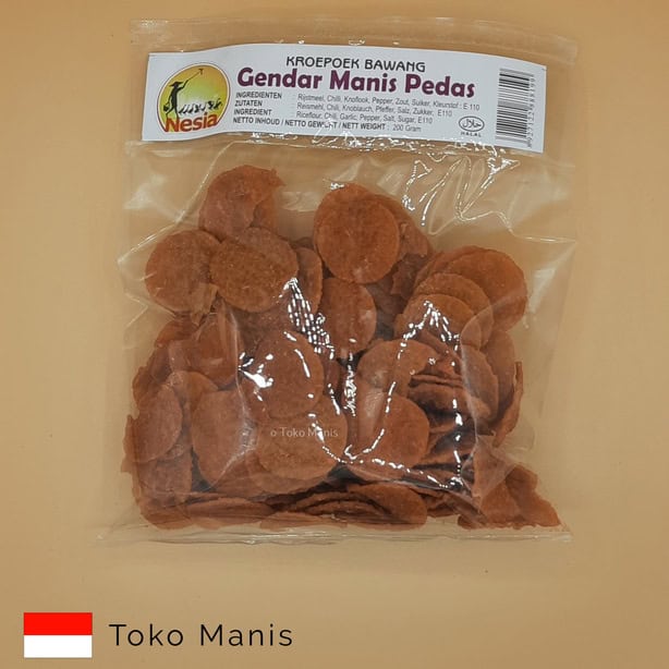 [TM01532] NESIA Krupuk Gendar Manis Pedas Mentah (200 g)