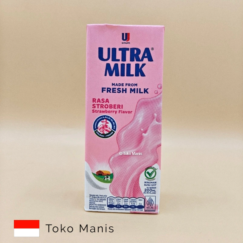 [TM01558] ULTRA JAYA Ultra Milk Stroberi (200 ml)