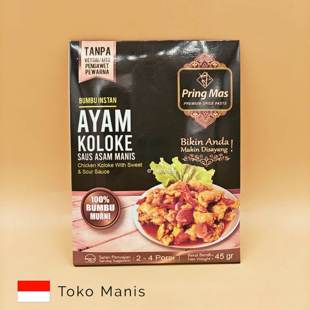 [TM01560] PRING MAS Ayam Koloke Saus Asam Manis (45 g)