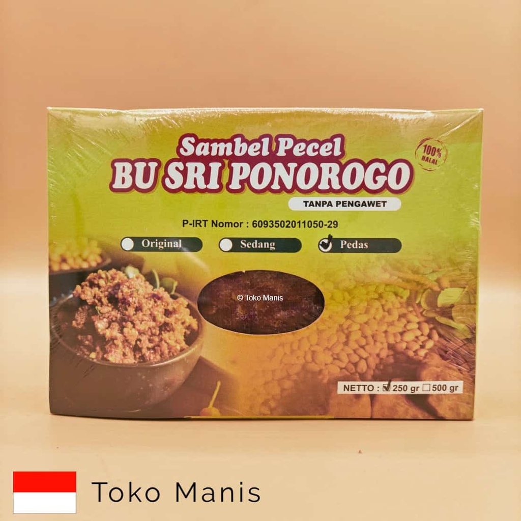 [TM01687] BU SRI Sambal Pecel Pedas (250 g)