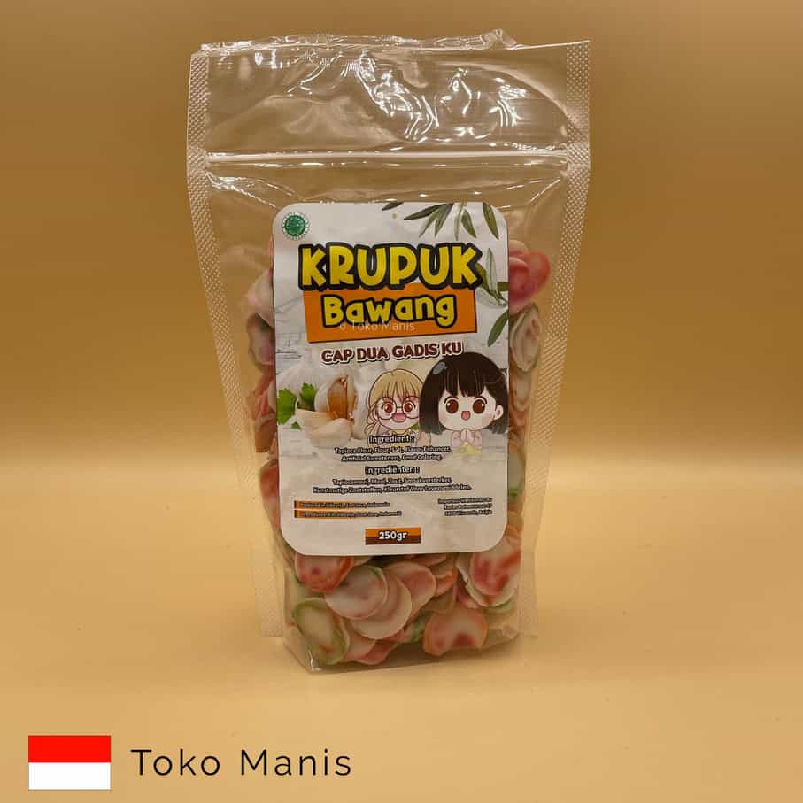 [TM01701] DUA GADISKU Krupuk Bawang Bibir Kecil (250 g)