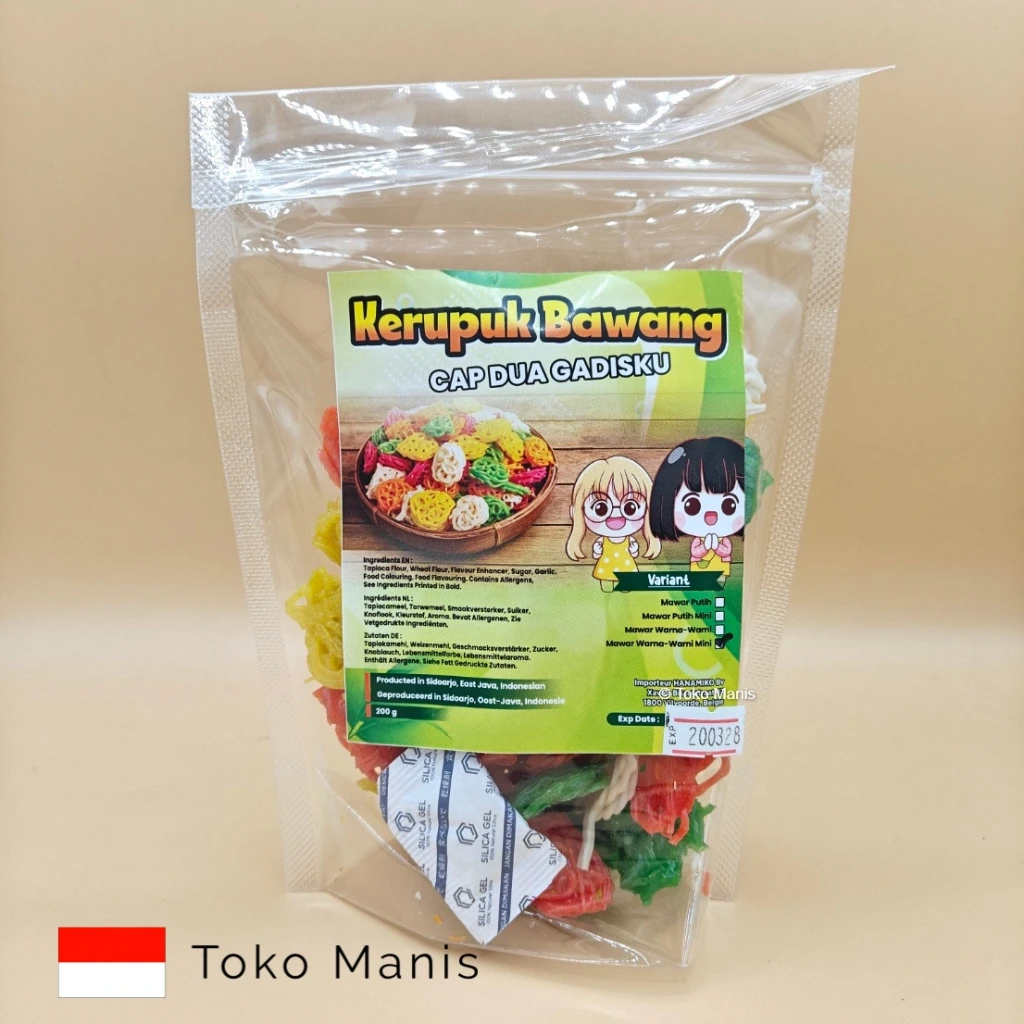 DUA GADISKU Krupuk Bawang Mini Mawar Warna(200 g)