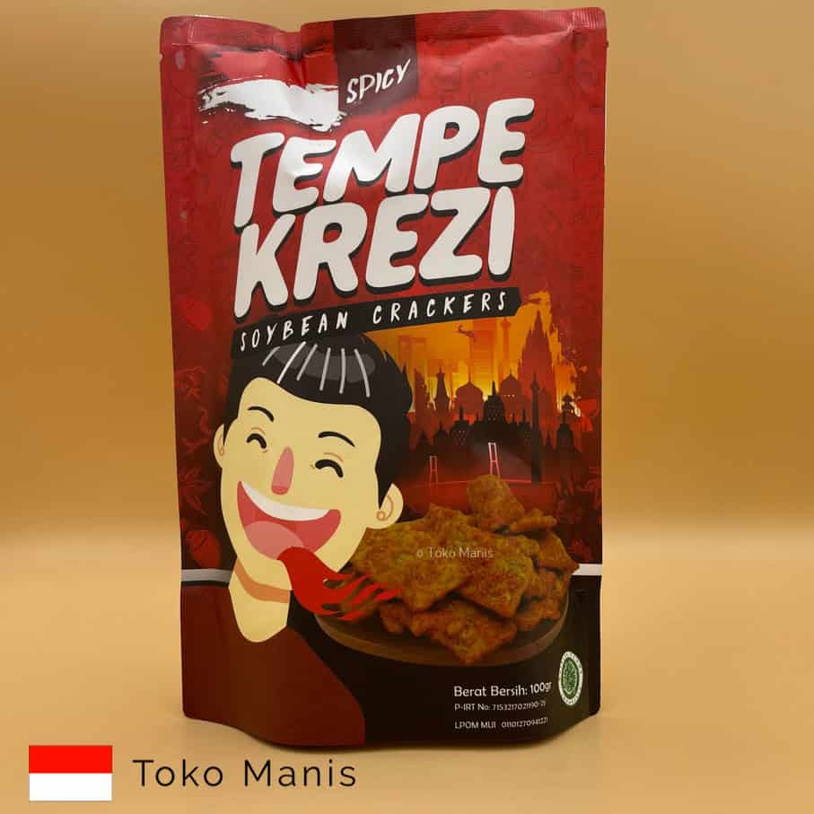 [TM01858] KREZI Keripik Tempe Pedas (100 g)
