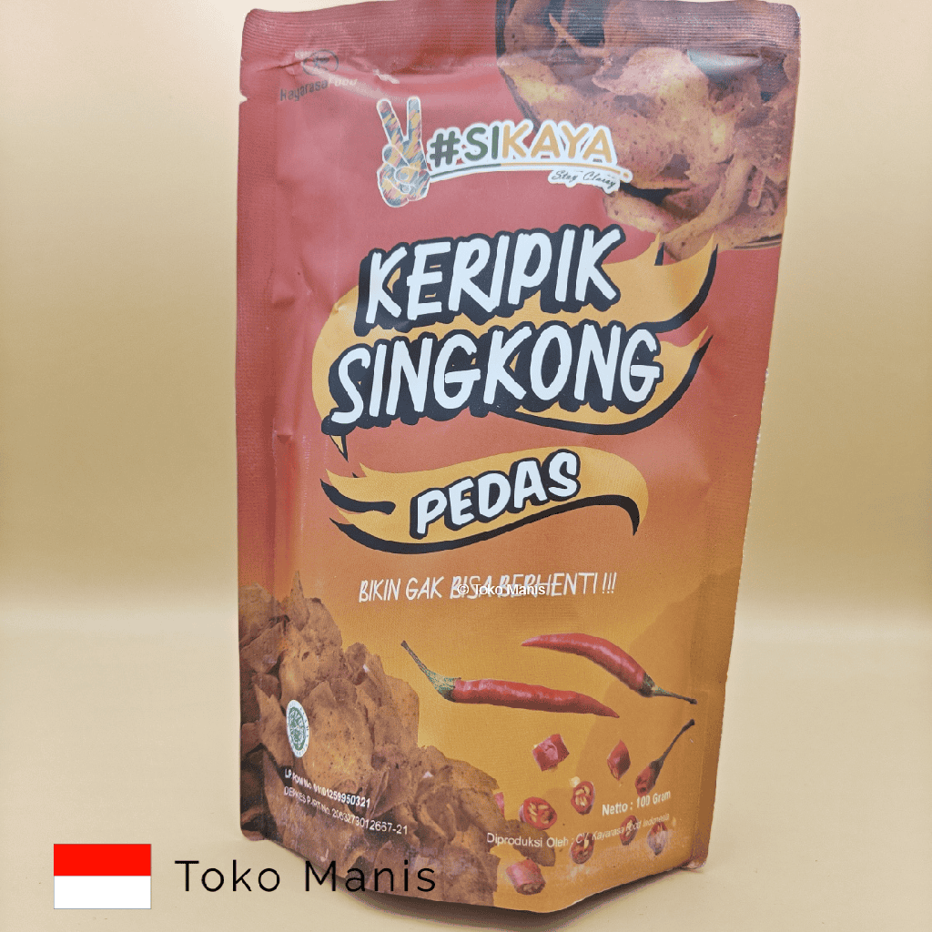 [TM01883] SI KAYA Keripik Singkong Pedas (100 g)