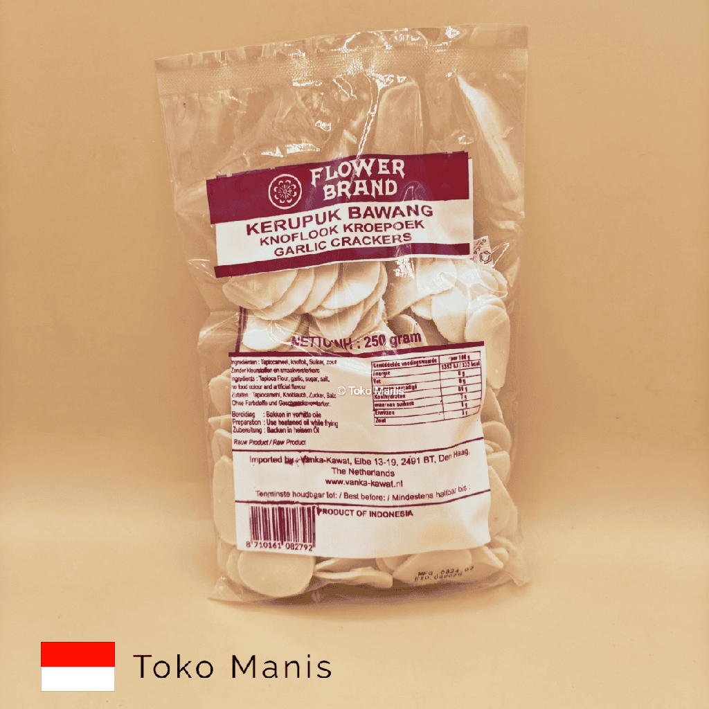 [TM00402] FLOWER BRAND Krupuk Bawang Mentah (250 g)