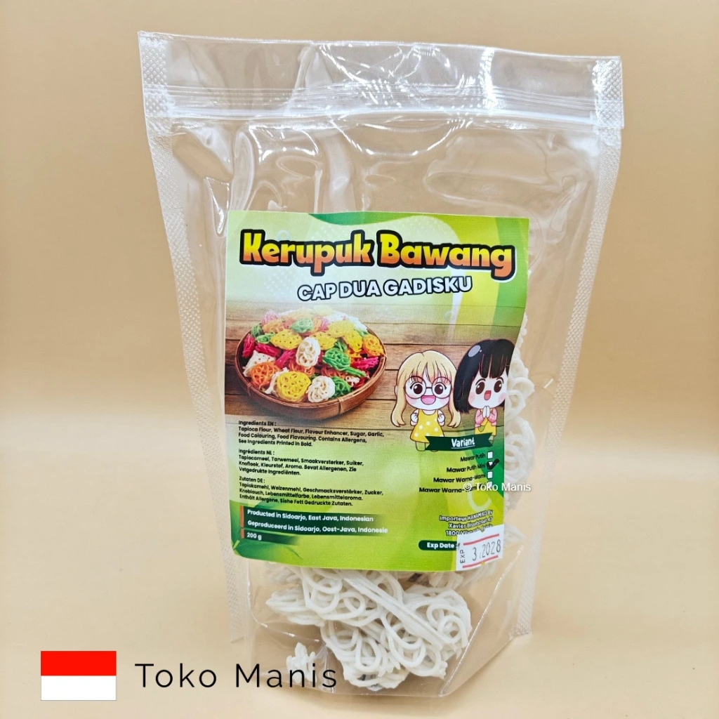 DUA GADISKU Krupuk Bawang Mini Mawar Putih (250 g)
