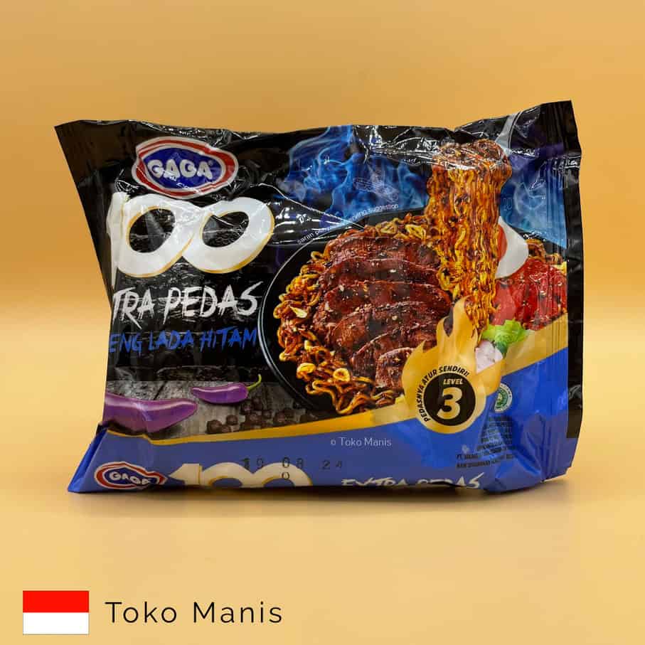 GAGA 100 Extra Pedas Goreng Lada Hitam (85 g)