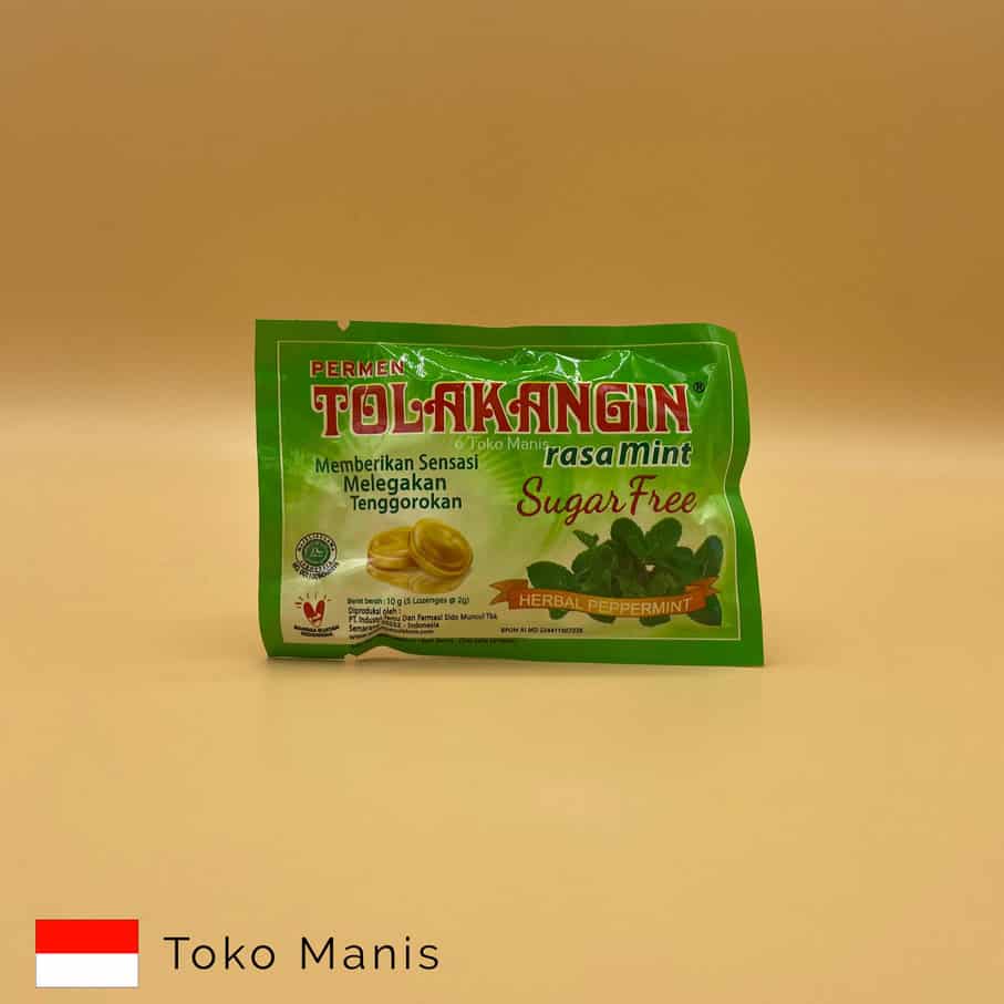 [TM02467] TOLAK ANGIN Permen Bebas Gula Rasa Mint 5× (2 g)