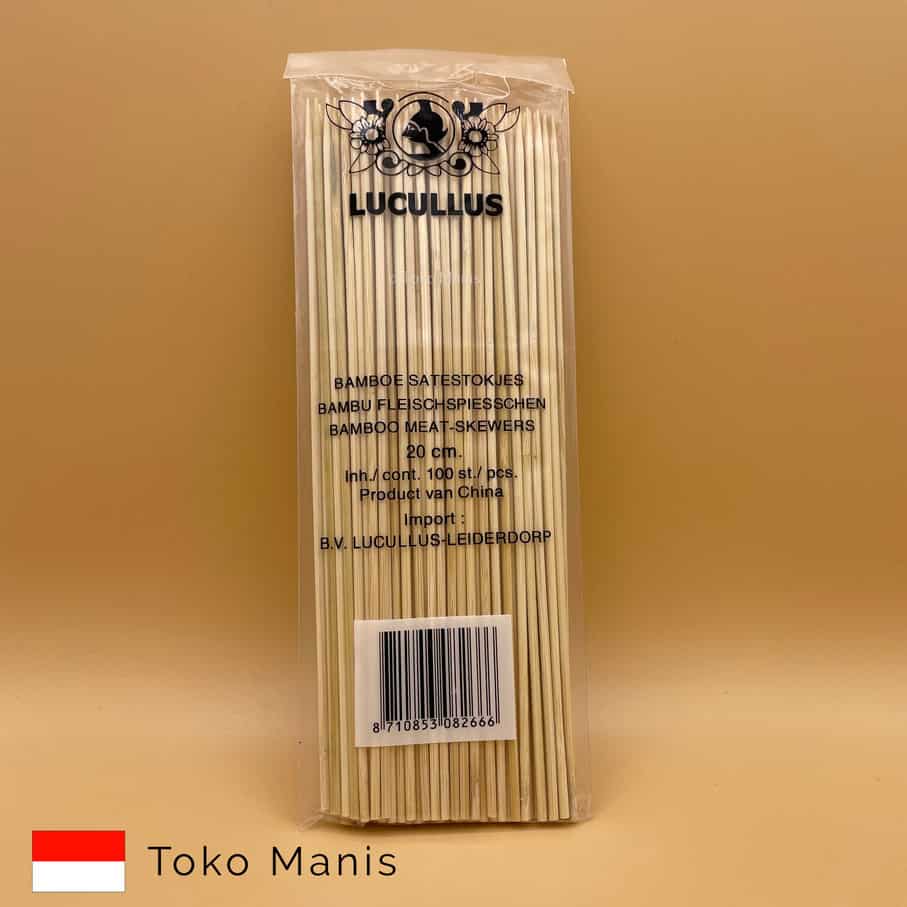 [TM00471] SATESTOKJES Bamboo Satay Sticks 18 cm