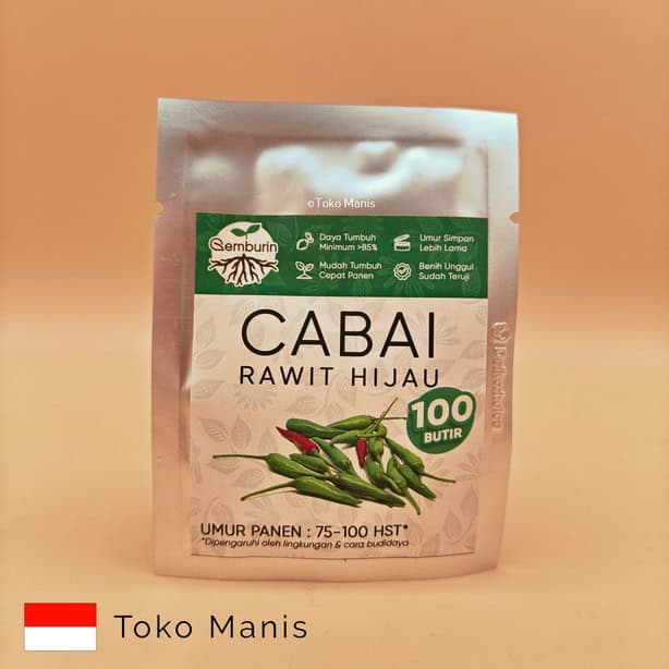 GEMBURIN Benih Cabai Rawit Hijau F1 Super (100 seeds)