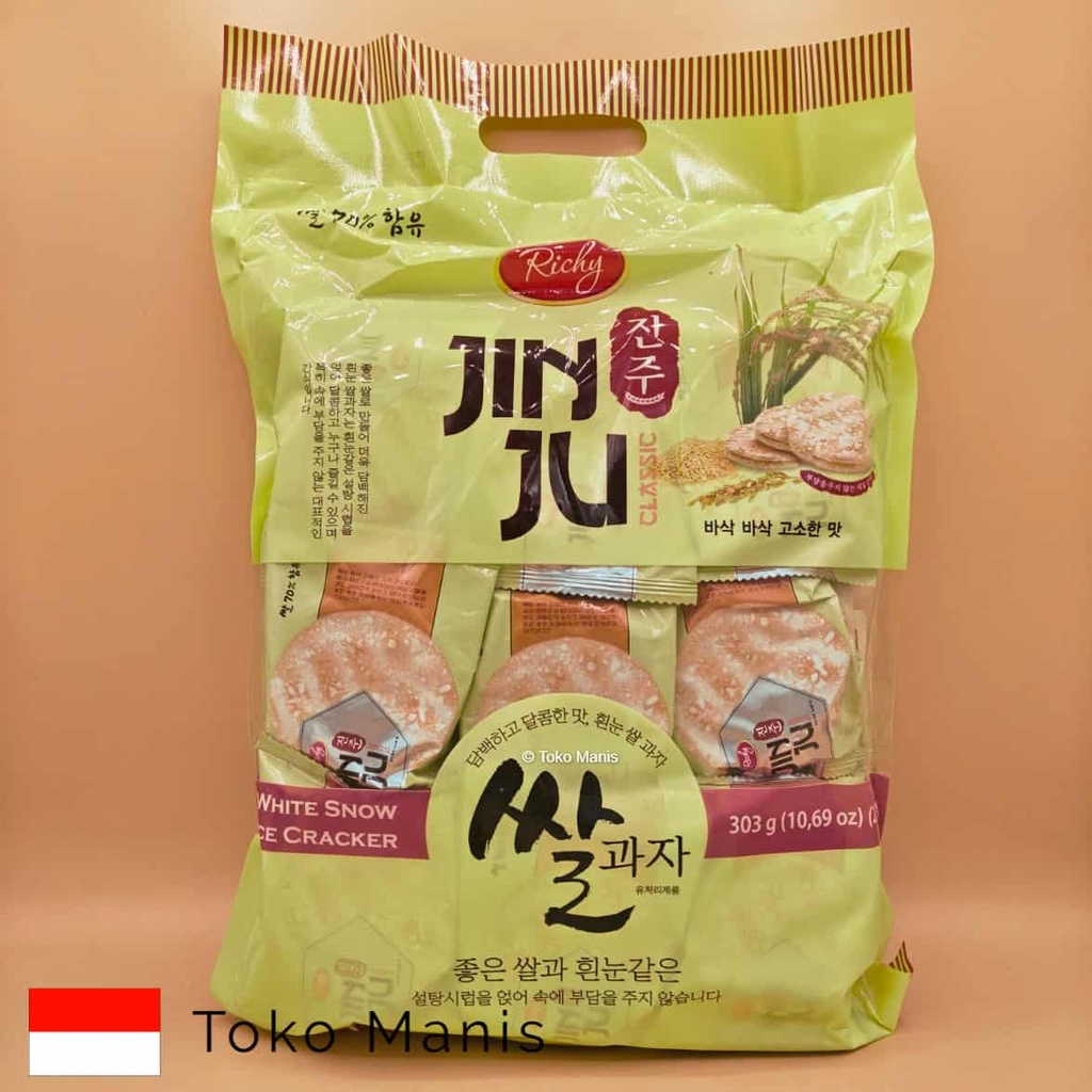 [TM02878] RICHY JINJU White Snow Rice Crackers (303 g)