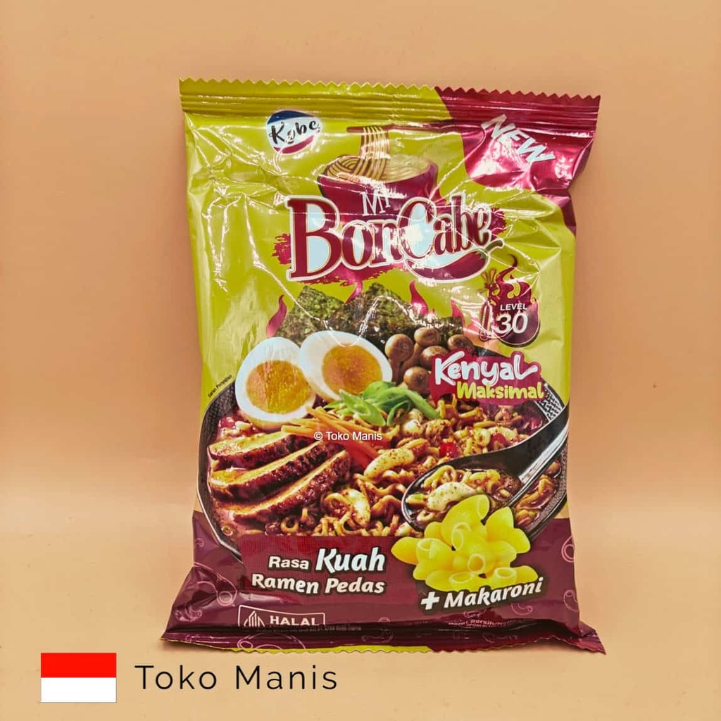 KOBE Bon Cabe Mie Kuah Ramen Pedas Level 30 + Makaroni (90 g)