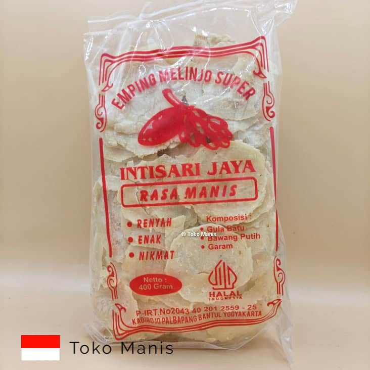 INTISARI JAYA Emping Melinjo Mentah Rasa Manis (400 g)