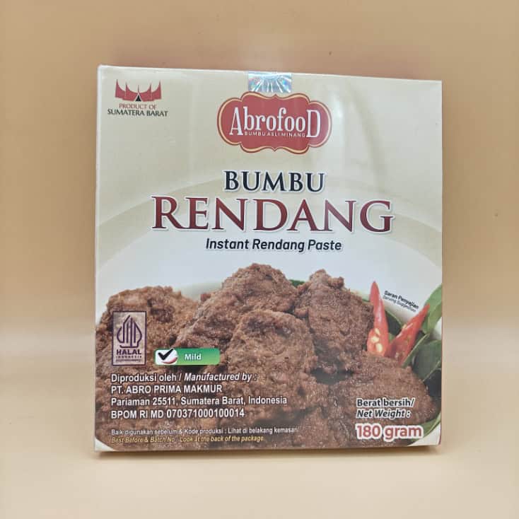 ABROFOOD Bumbu Rendang Asli Minang Mild (180 g)