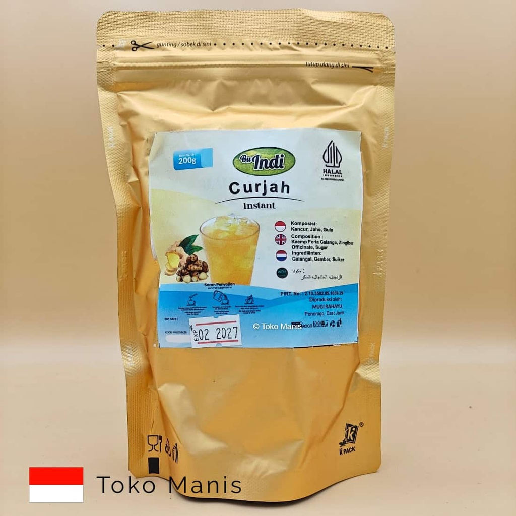 [TM03216] BU INDI Curjah (Kencur Jahe) (200 g)