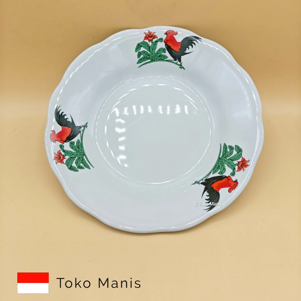 AYAM Jago Kode PB001 Piring Per Lusin