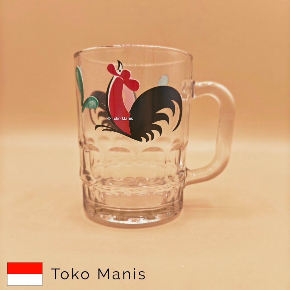 AYAM JAGO Gelas Kaca Isi 6