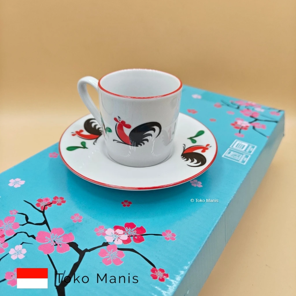 [TM03308] AYAM Jago Set Kode TT001 Cangkir Espresso isi 6 set