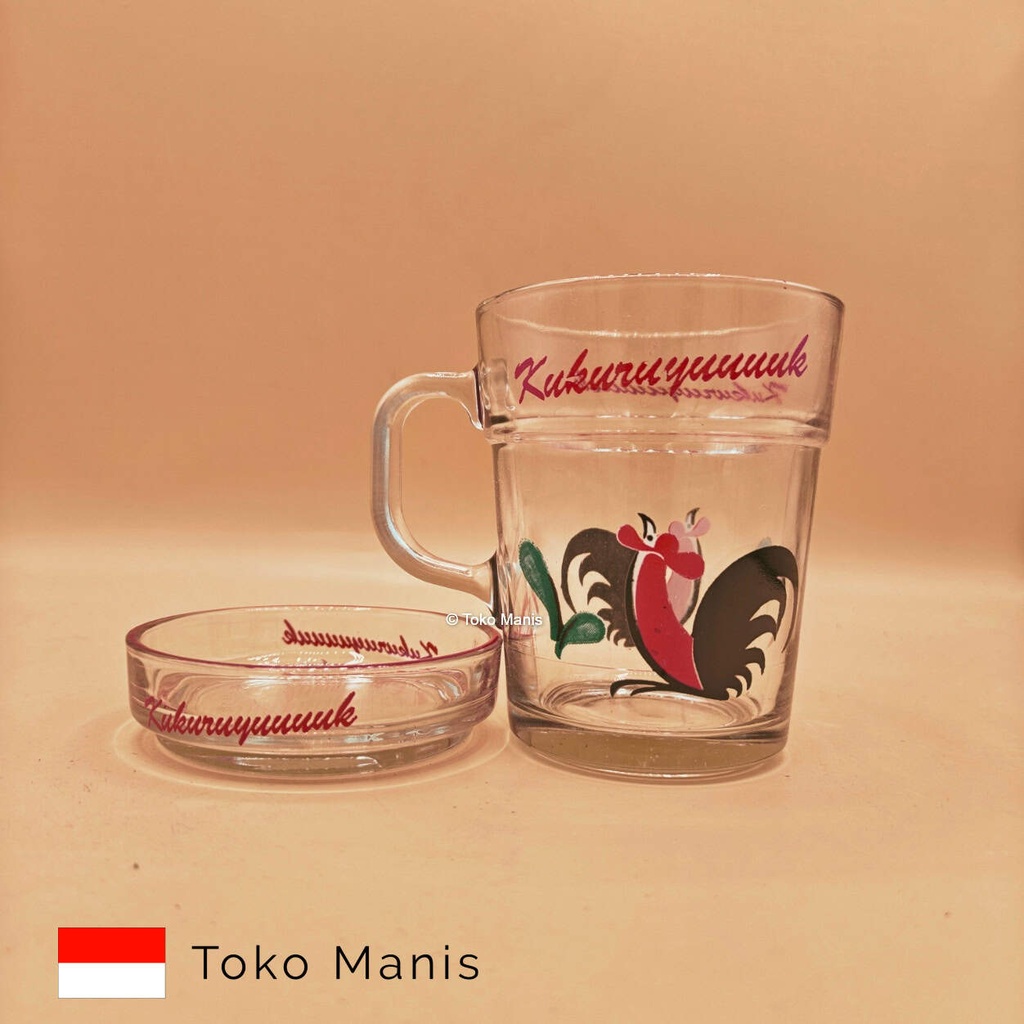 AYAM JAGO Kode CCM 350 DKR Mug Couple with 2 Glasses