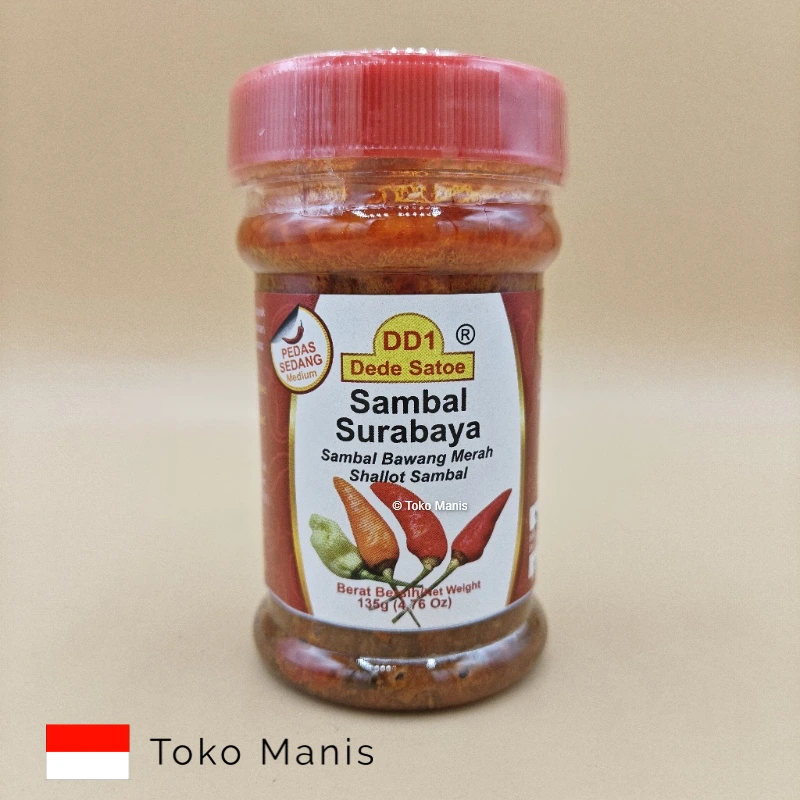 DEDE SATOE Sambal Surabaya Pedas Medium (135 g)