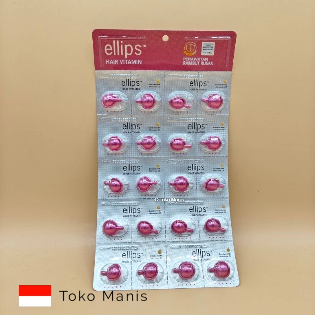 [TM03573] ELLIPS Vitamin Rambut Pink 20 pcs