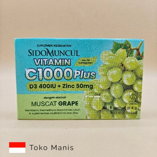 SIDOMUNCUL Vitamin C 1000 Plus dengan Extract Muscat Grape (4 sct x 4 g)