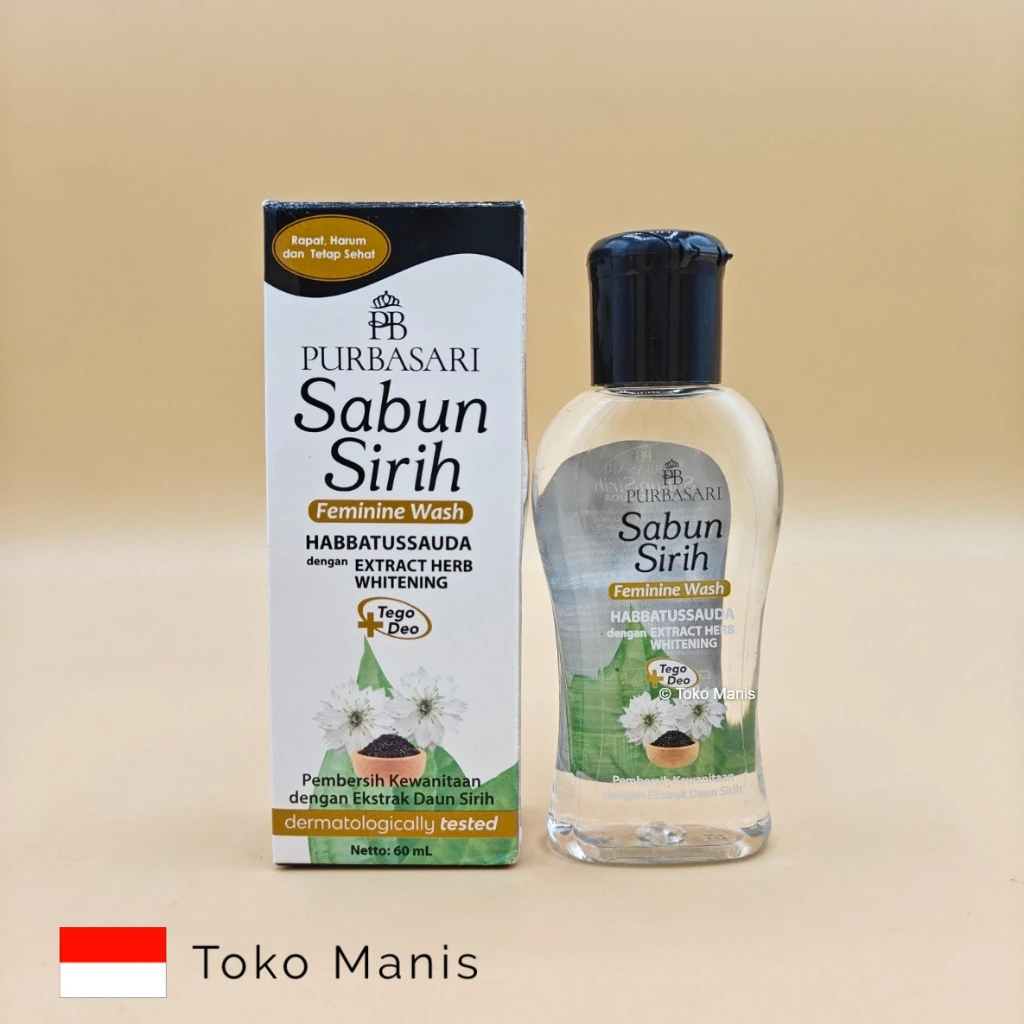 [TM03655] PURBASARI Sabun Sirih Habbatussauda Extract Herb Whitening- Feminine Wash (60 ml)