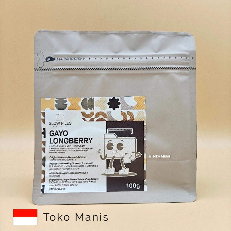 [TM03707] SLOW FILES Gayo Longberry Coffee Sumatra (100 g)
