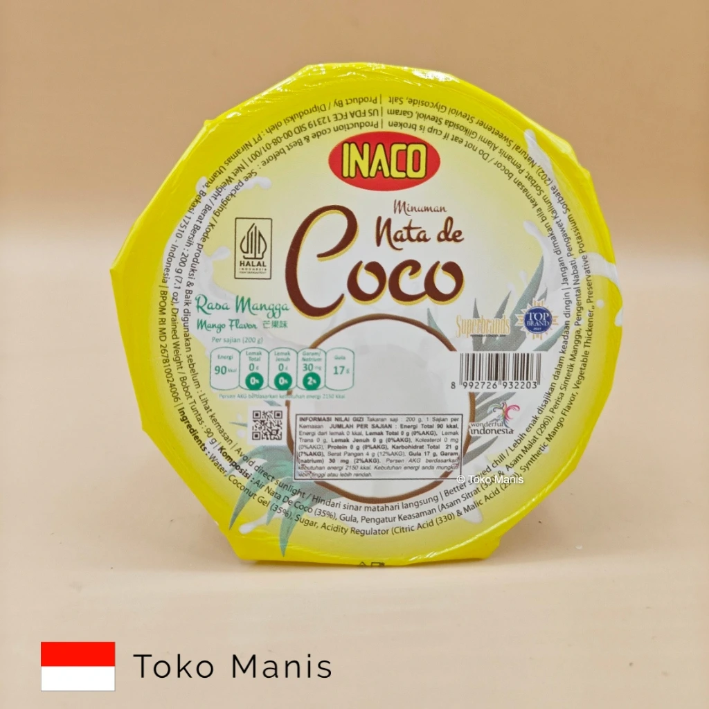 [TM03718] INACO Nata De Coco Mangga Cup (200 g)