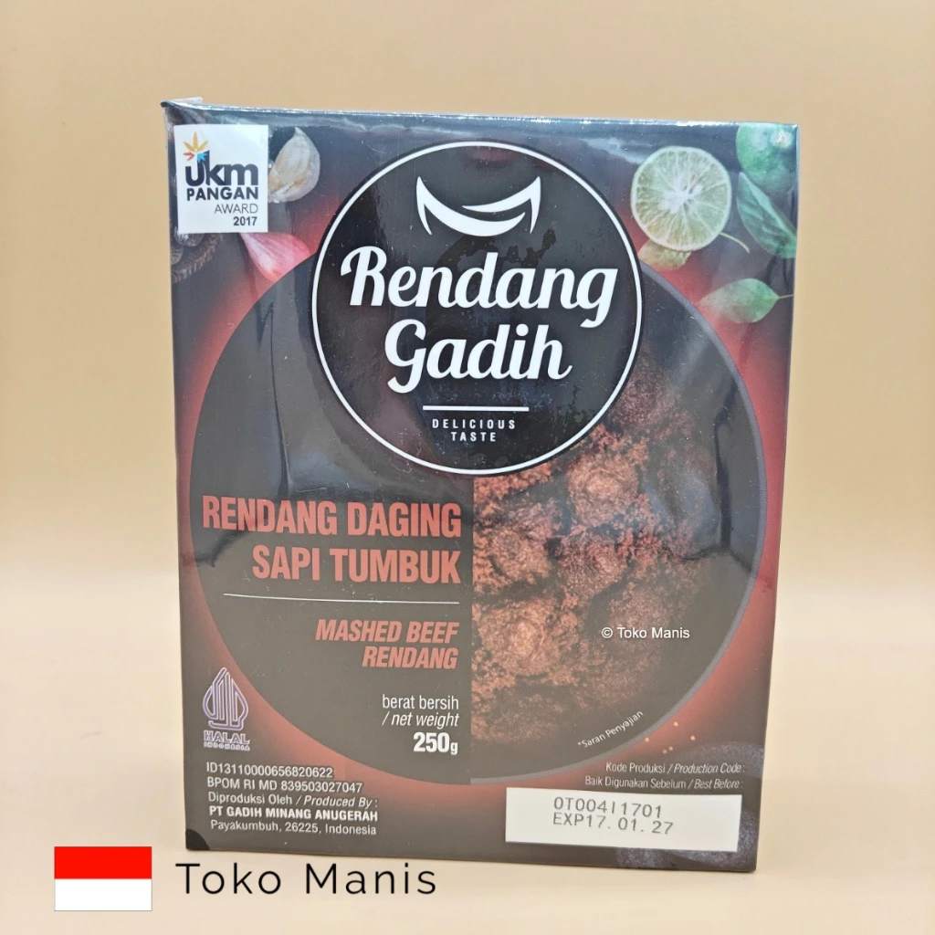 RENDANG GADIH Rendang Daging Sapi Tumbuk (250 g)