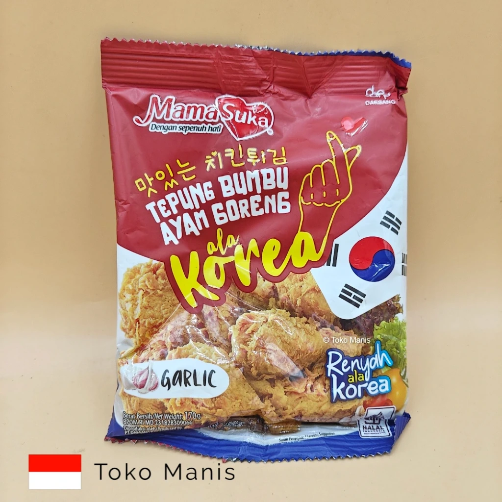 MAMASUKA Tepung Bumbu Ayam Goreng Ala Korea Rasa Garlic (170 g)