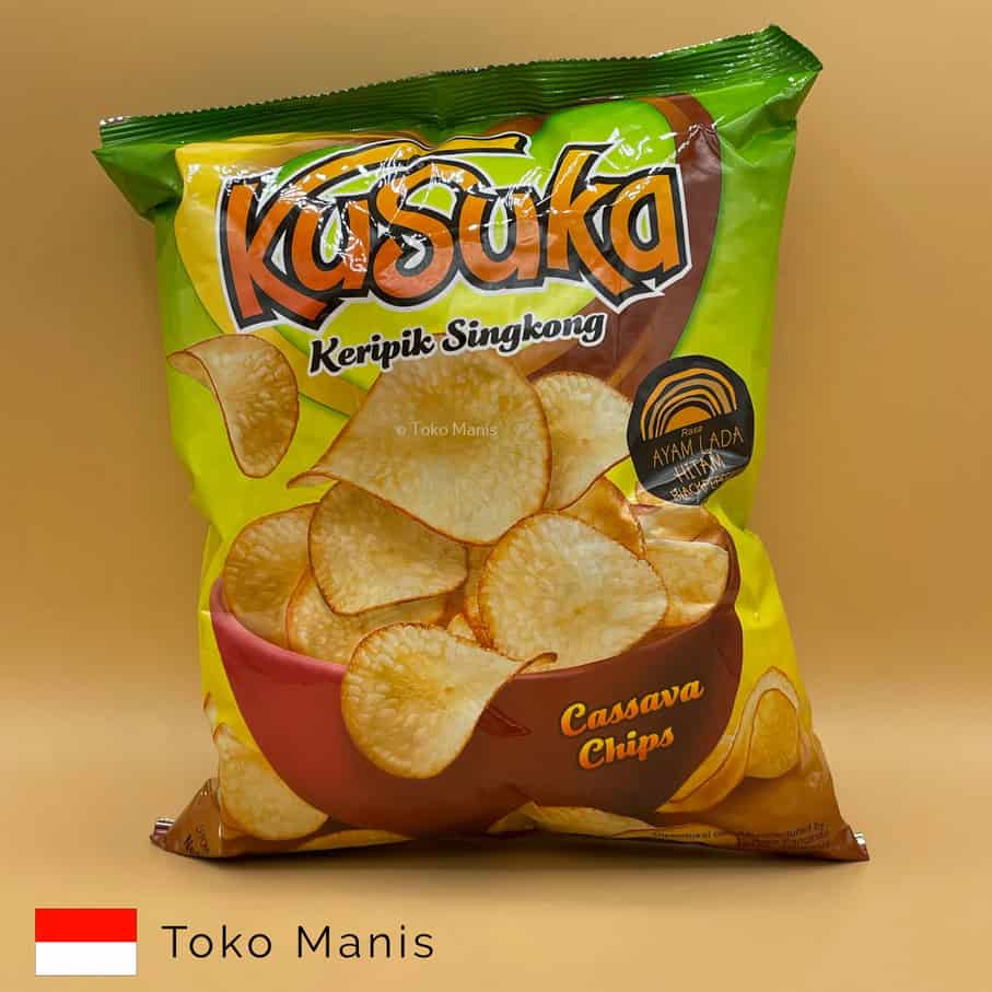 [TM00073] KUSUKA Keripik Singkong Ayam Lada Hitam (180 g)