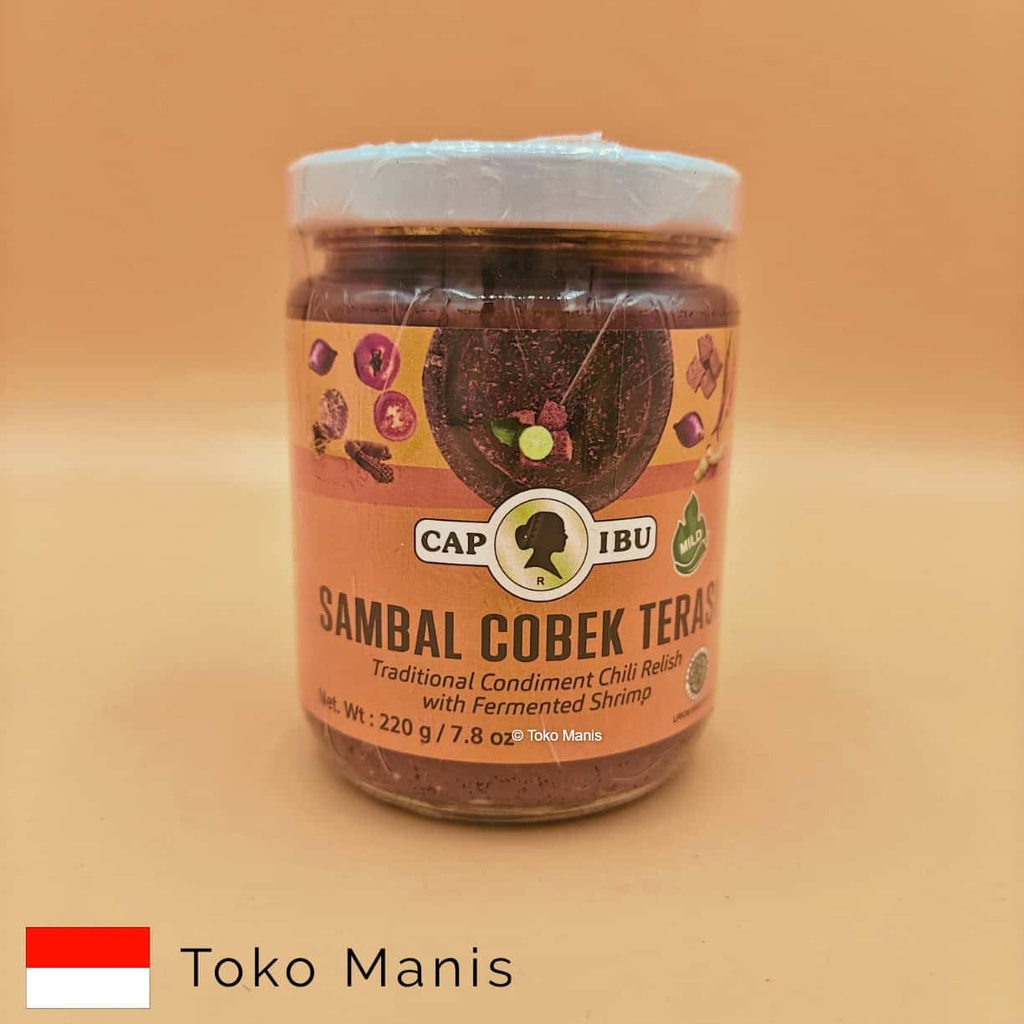 [TM00006] CAP IBU Sambal Cobek Terasi Mild (220 g)